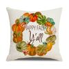 45X45cm Happy Thanksgiving Cushion Cover Fall Home Pumpkin Decorative Throw Pillows Sofa Cushions Maple Leaf Pillowcase 2023 New