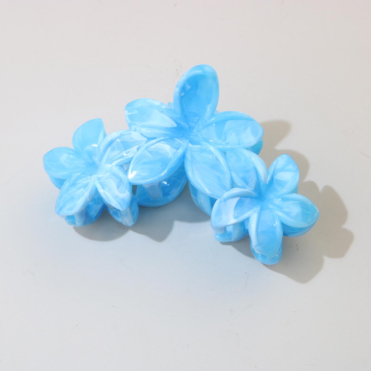 

Marble Plumeria Resort-Style Claw Clip: High-End Hair Accessory Loose (No Packaging)