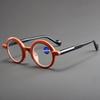 Vintage Anti Blue Light Reading Glasses Small Round Frame High-Definition Artistic Retro Computer Presbyopia Hyperopia Glasses