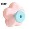 Door Hook Flower Shape Suction Cup Hook, No-Drill Plastic Cabinet Drill Handles, Rotatable Knob Adjustable Buckle for Kitchen Bathroom