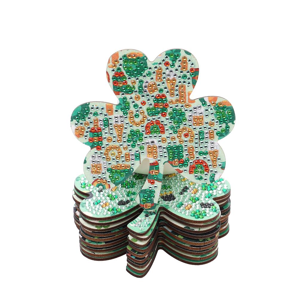 Coasters Spring Clover Pattern Kit Crafts For St. Patrick Day Decor