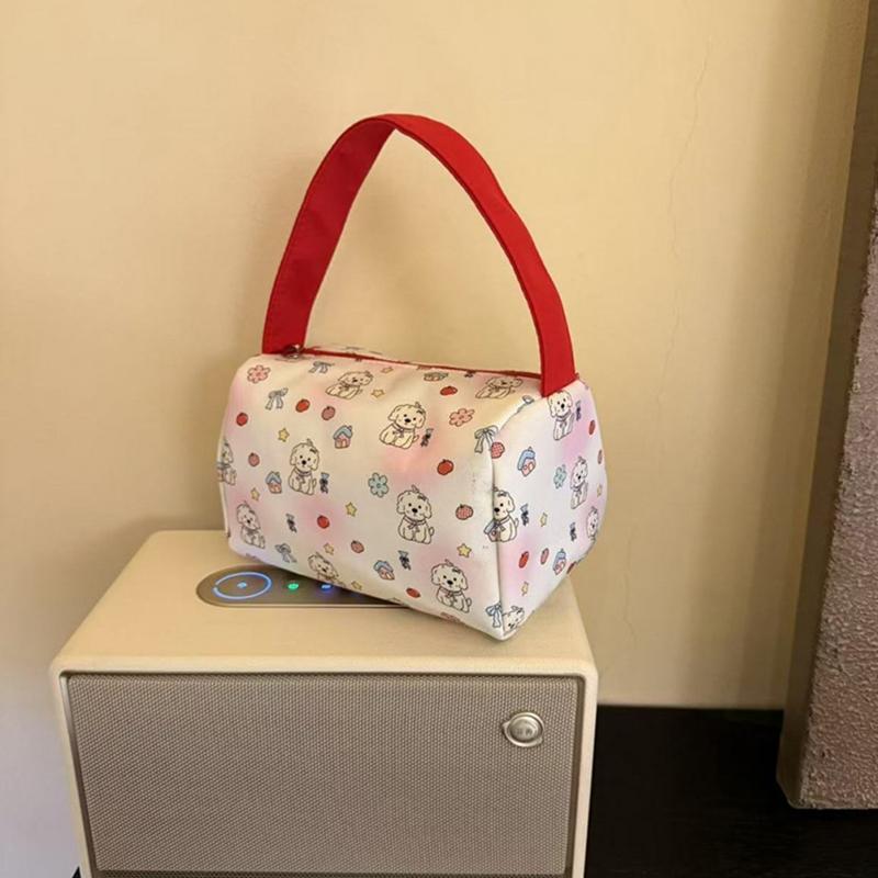 Cartoon Puppy Print Storage Cosmetic Wash Bags Large Capacity Portable Tote Bags Gifts