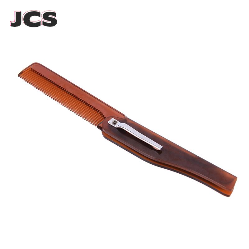 

1pc Portable Folding Hair Comb With Mirror Travel Compact Pocket Hair Brush Professional Fashion Hair Combs