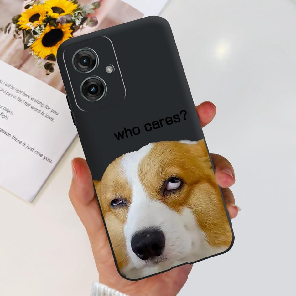 Für Motorola Moto G55 5G Hülle Niedliche Cartoon Katze Tiere Weiches Silikon Stoßfeste TPU Rückseite Handyhülle Für MotoG55 G 55 Funda