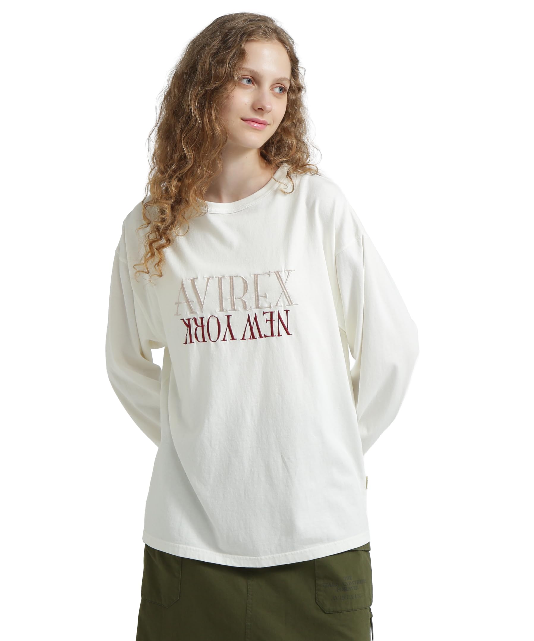 AVIREX FADED NEW YORK T-SHIRT Women s F 033 Off white 783-5230601