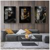 Wall Art Picture for Living Room Decor Black and Gold African Woman Cuadros Canvas Painting Posters and Prints Scandinavian