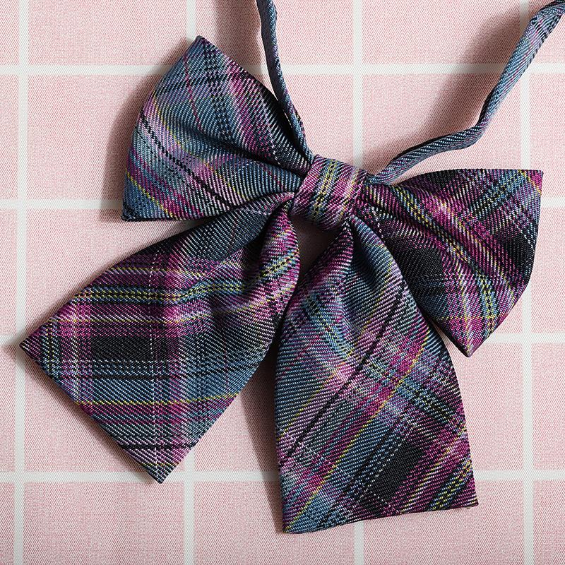 Jk Japanese Plaid Korean Version Of Collar Flower Graduate Female Collar Flower College Wind Streamer Jk Bow Shirt Accessories Sailor Suit