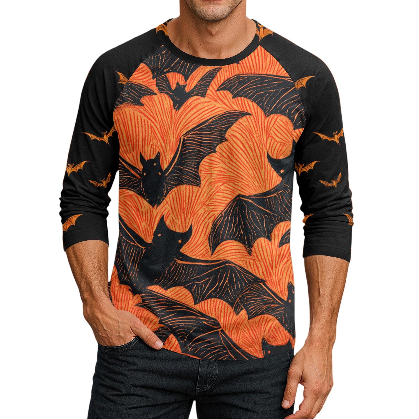 

Мужской топ-футболка с круглым вырезом и рукавами-плунжерами S оранжевый