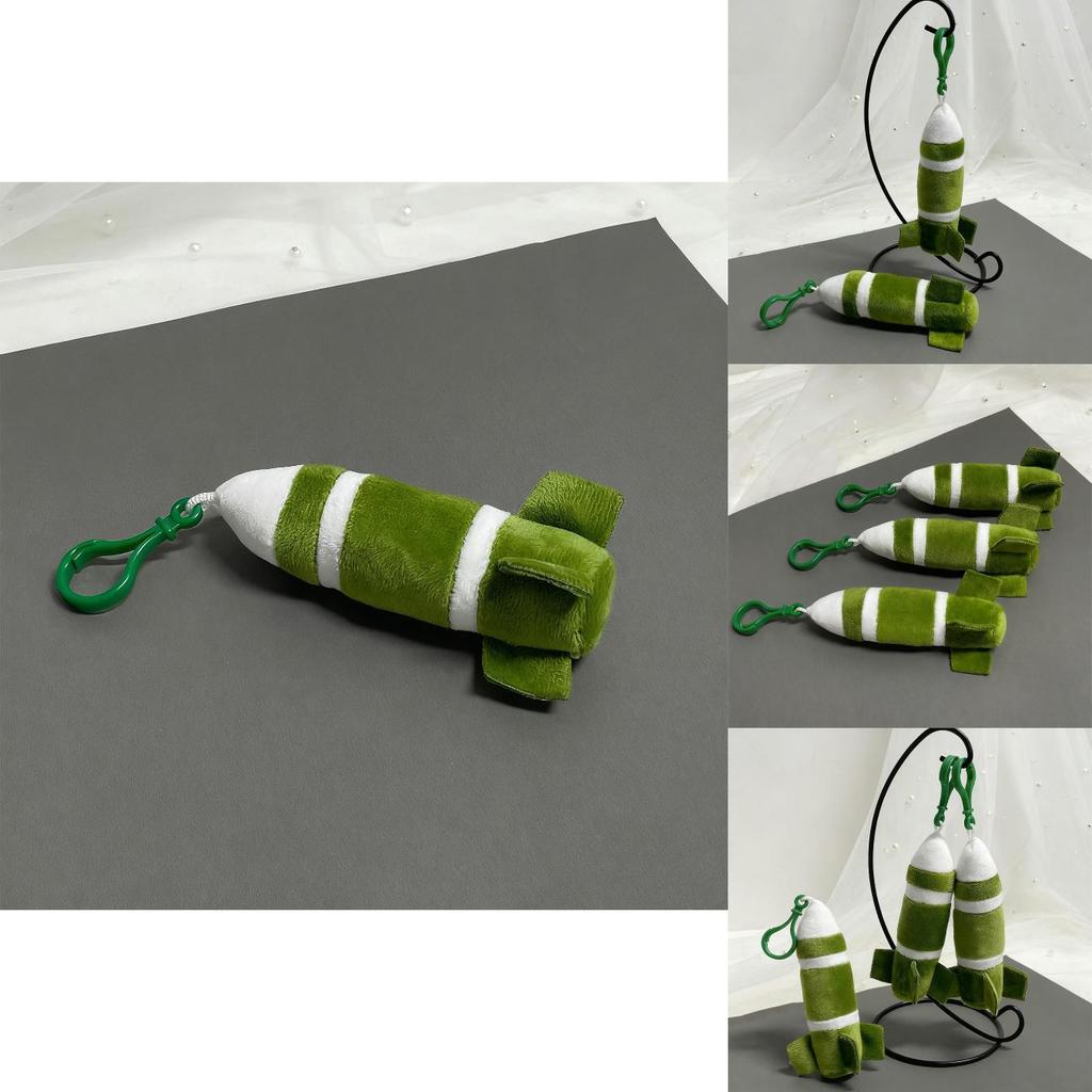 Plush Missile Keychain Toy For Kids Cute Childrens Bag Decor Gift
