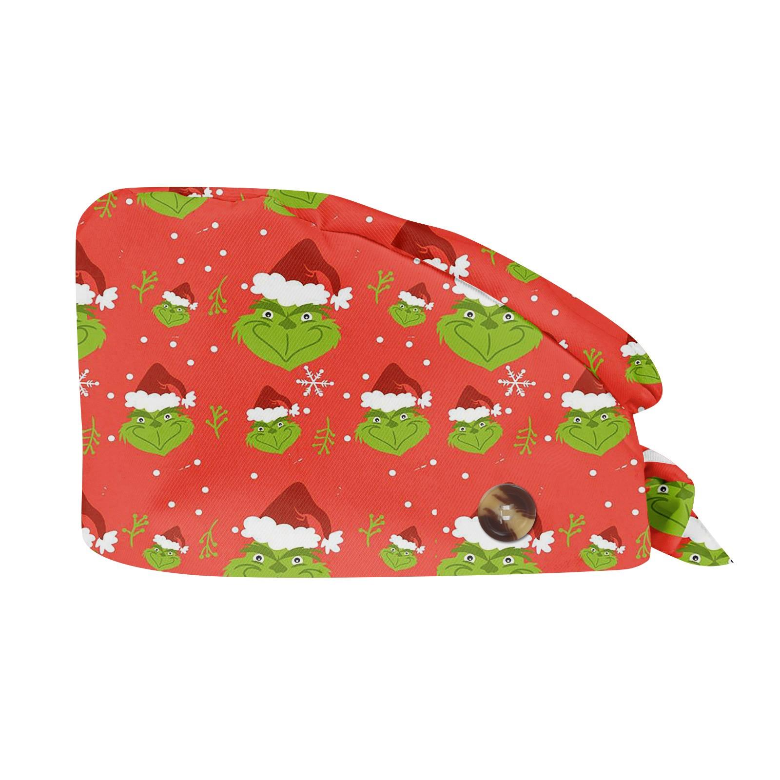 

Festive Red Holiday Chef Hat with Whimsical Character Print, Adjustable and Comfortable for All-Day Wear киноварь