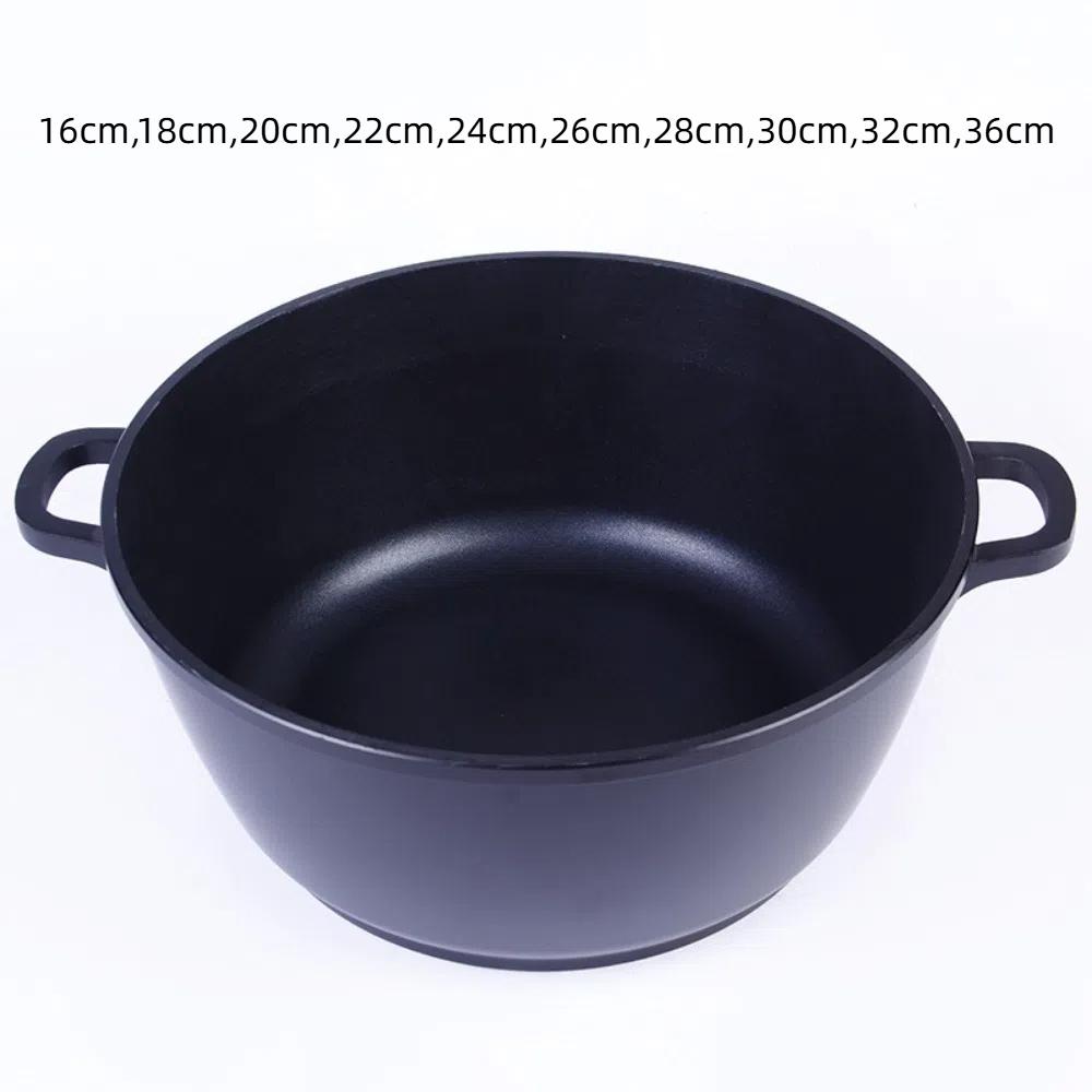 Aluminum Stock Pot NonStick with Glass Lid Deep Soup Pot Uncoated Janpanese Style Saucepan Special for Donkey-hide Gelatin