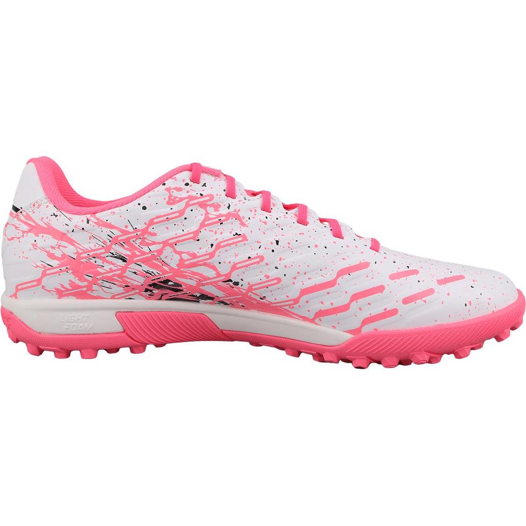 Li Ning TF Turf Artificial Turf Synthetic Leather Cushioning Slip Resistant Abrasion Resistant Soccer Shoes Men's Pink YSTU005-17