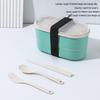 880ML Wheat Straw Double-Layer Lunch Box