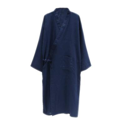 Midnight Diner Japanese Front Matching Room Men's Pajamas, Jinbei, Style, Plain, Style, Opening, Outfit, Wear, Stylish, One-piece (M, Blue)