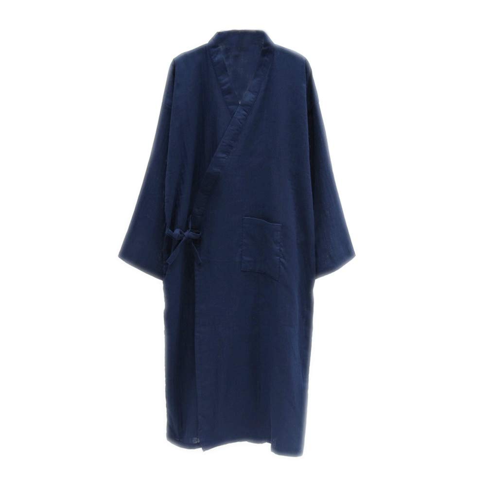 Midnight Diner Japansk front matchende rom Herrepyjamas, Jinbei, stil, ensfarget, stil, åpning, antrekk, bruk, stilig, ett stykke (M, blå)