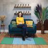 Runner Rug, Blue Green Cotton 70x170cm