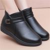 Women Ankle Boots Plush Short Tube Flat Soled Snow Boots  Autumn/winter New Simple Retro Zipper Warm Casual Cotton Boots