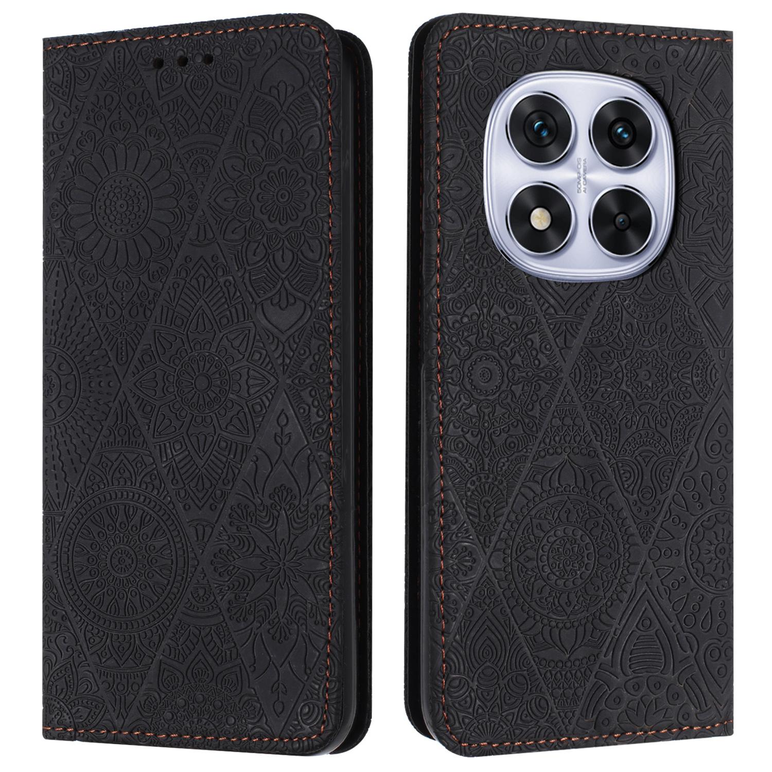 

Чехол для Xiaomi Redmi Note 14 Pro+ 5G/Note 14 Pro 5G/Note 14 Pro 4G/Poco X7 5G с тисненым цветком, кошелек-подставка, кожаный чехол для телефона A
