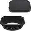 Haoge LH-E52T 52mm Square Metal Screw-In Lens Hood with Cap for 52mm Lenses and Other Lenses with 52mm Filter Threads, Compatible with Canon, Nikon, S