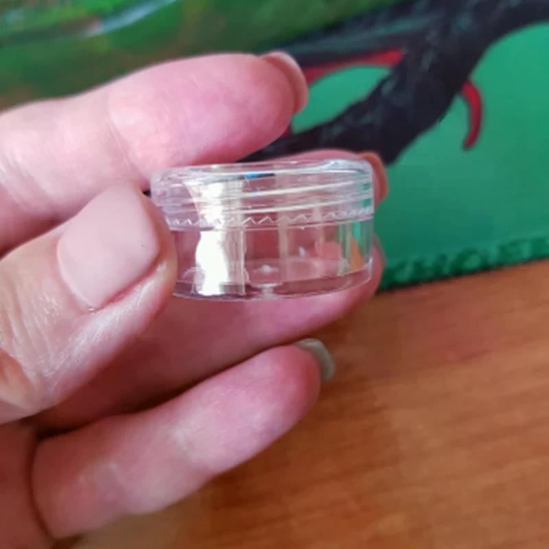 50pcs Clear Cream Jar Mini Cosmetic Bottles Containers Transparent Pot For Nail