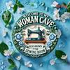 Retro Tin Sign 8x12 Inch My Happy Place Metal Wall Art Vintage Home Decor For Sewing Room Woman Cave Office Bar