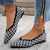 Frühling Herbst Neue gestrickte spitze flache Unterseite Einzelschuhe Damen Casual Flachmund Damenschuhe