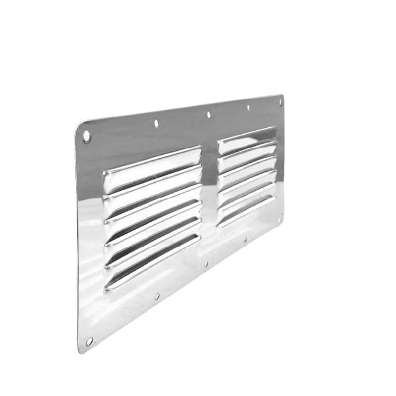 Stainless Steel Marine Ventilation Cover Double Hole Louvered Exhaust Vent Corrosion Resistant for Ship Cabins & Decks