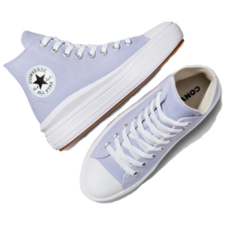 Converse Chuck Taylor All Star Move Platform Fashion Versatile High Top Canvas Shoes Women Sneakers Lilac-Purple A08294C