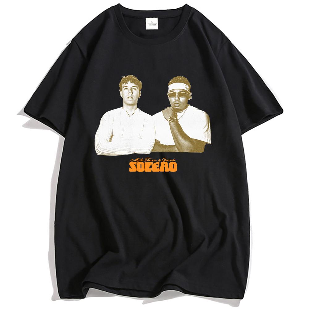 

SOLEAO Myke Towers & Quevedo T-shirt ISLAND BOYZ Album Tshirt Cotton Soft Loose T Shirt Streetwear NEW Song Print Tee XXL чорний