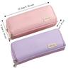 Oxford Cloth Solid Color Pencil Pouch Large Capacity Stationery Organizer  Student Use