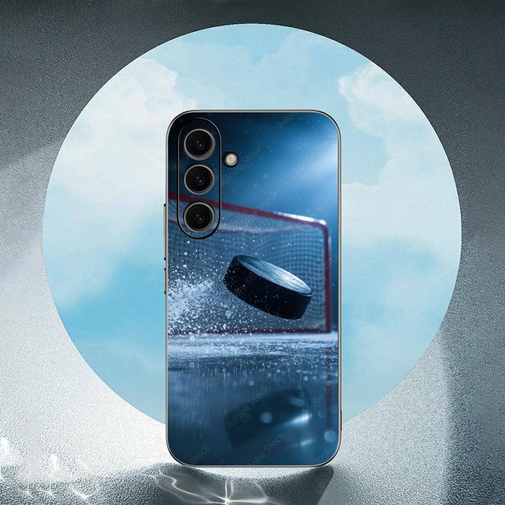 

Sports Ice Hockey Luxury Black Phone Case For Samsung Galaxy S23 S24 S25 Ultra S22 Plus S21 SamsungS22 plus 5G