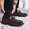 Móda Vysoká Kvalita Nové Platformové Mokasíny Pánské Pravá Kůže Ležérní Boty Mokasíny Pohodlné Pánské Business Pánské Protiskluzové Prodyšné Boty