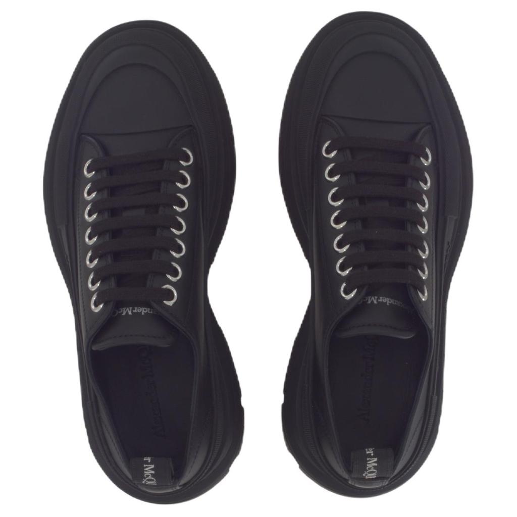 Alexander McQueen Tread Slick Canvas Sneakers 'All Black' Men's 705662WHZ621081