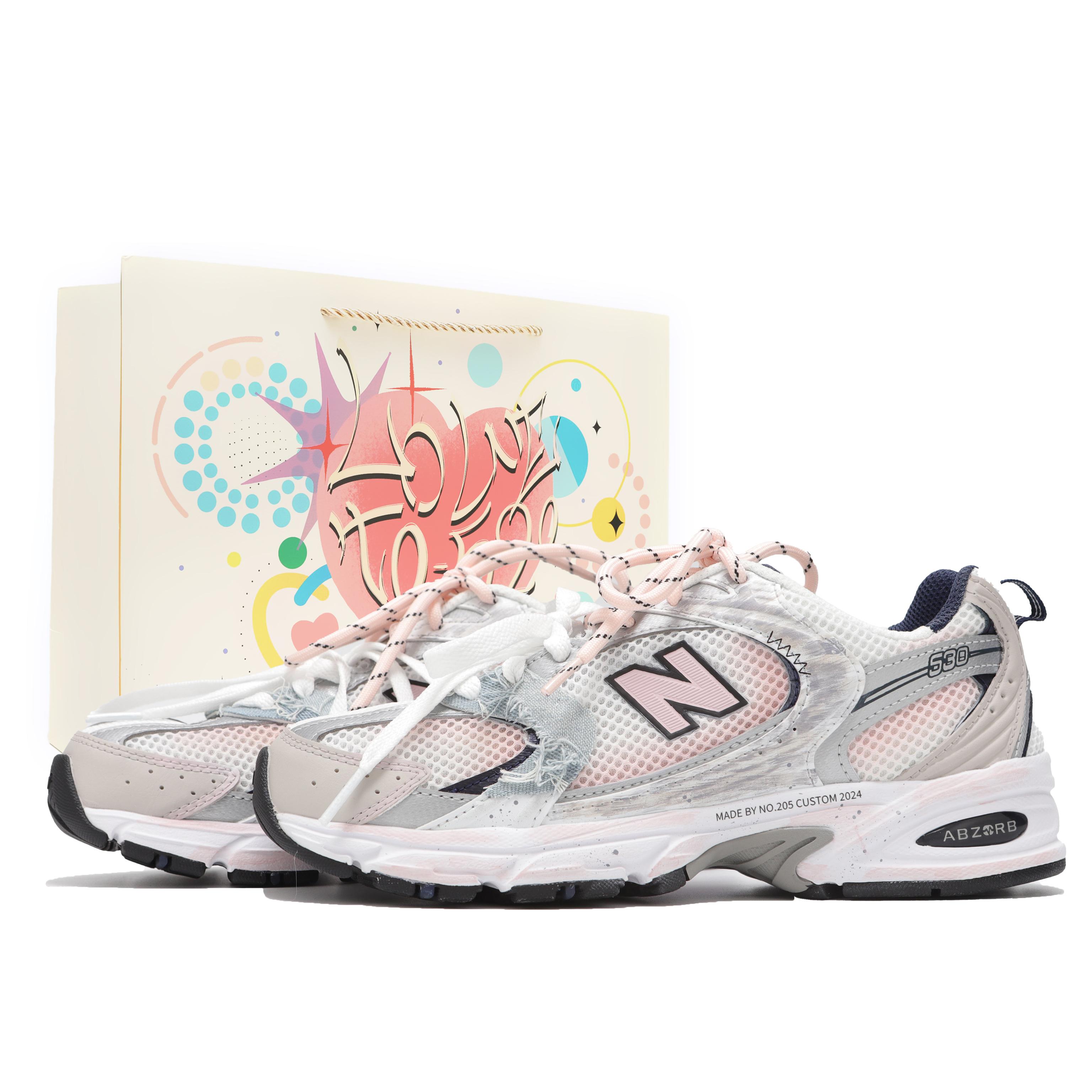 

New Balance NB 530 Cushioning Abrasion Resistant Cushioning, Wear Resistant Low top Running Shoes Unisex Dusty Pink MR530SG(Teamfour-S-BOX2) 42