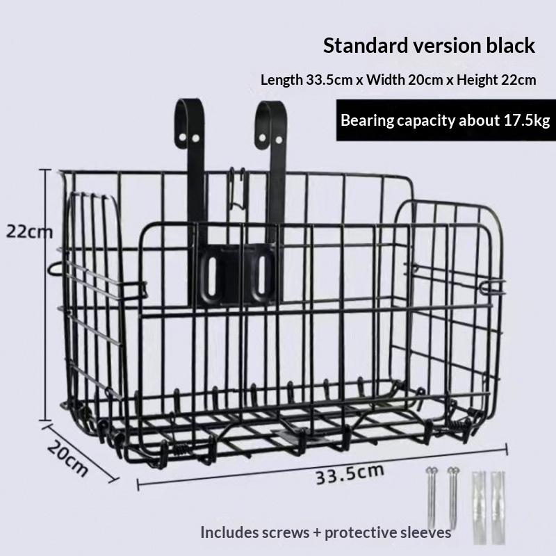 Metal Electric Scooter Rear Storage Basket Sturdy Iron Build Large Capacity Easy Mount For Commuting Grocery Shopping Daily Use