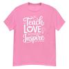 Teach Love Inspire Teacher Gift T-Shirt – Unisex Cotton Graphic Tee