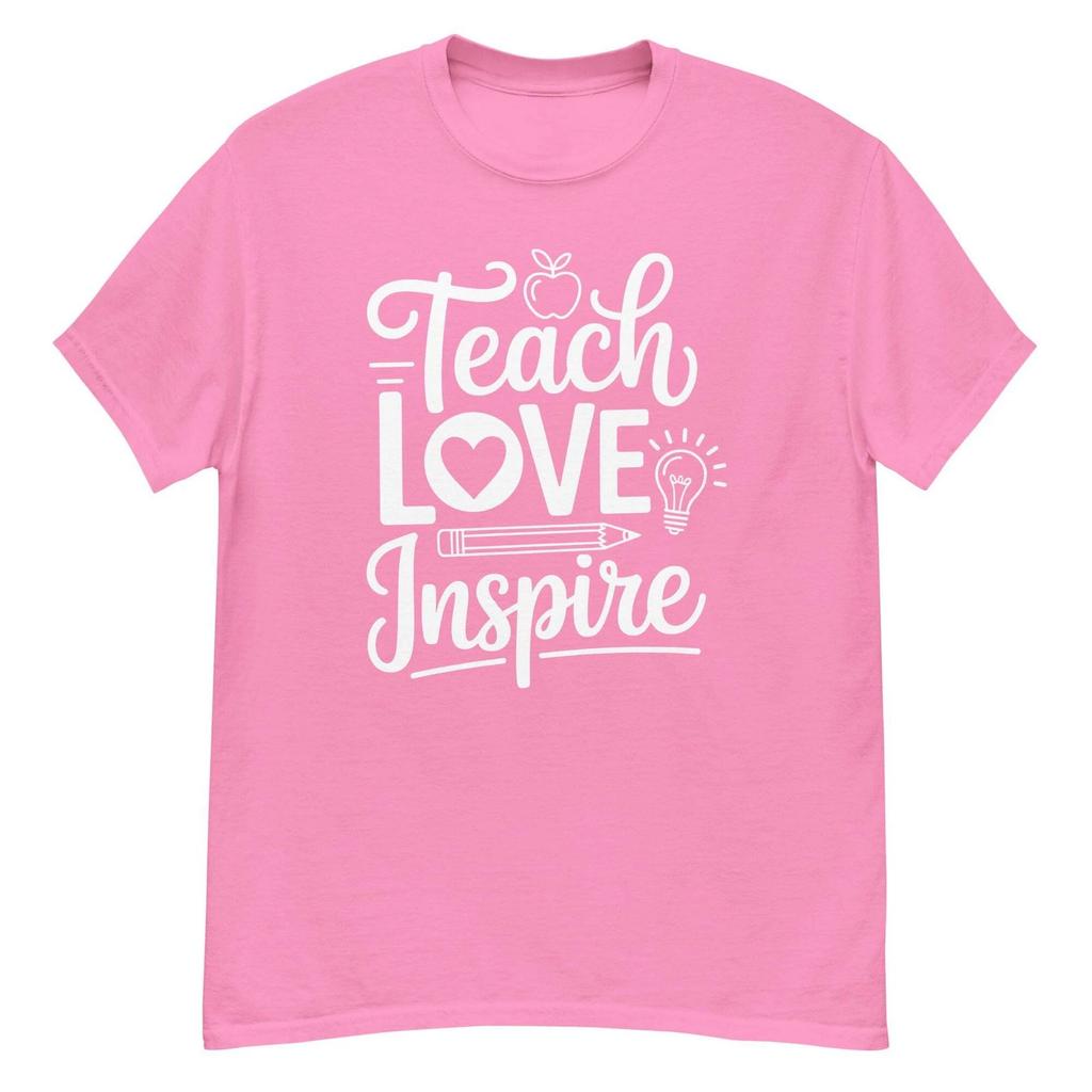 Teach Love Inspire Teacher Gift T-Shirt – Unisex Cotton Graphic Tee