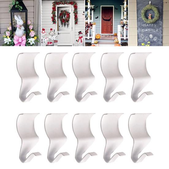 10Pcs Storage Hooks Rustproof Corrosion Resistant Not Easily Deformed Polished Surface Simple Installation Hanging Wall Hooks