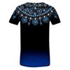 Fashion Plus Size Women's Casual Short Sleeve Round Neck Gradient Print T-shirt With Pockets