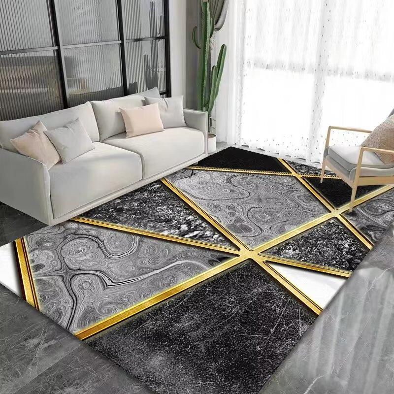 Modern Geometric Marble Carpet for Living Room Large Area Decoration Home Rugs for Bedroom Soft Non-slip 200x300 Lounge Sofa Mat