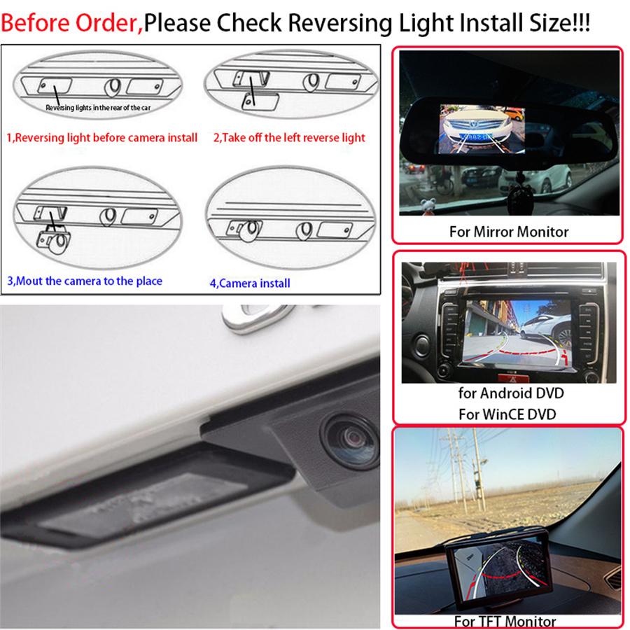 12V Intelligent Dynamic Trajectory Tracks Rear View Camera For Toyota RAV4 06-12