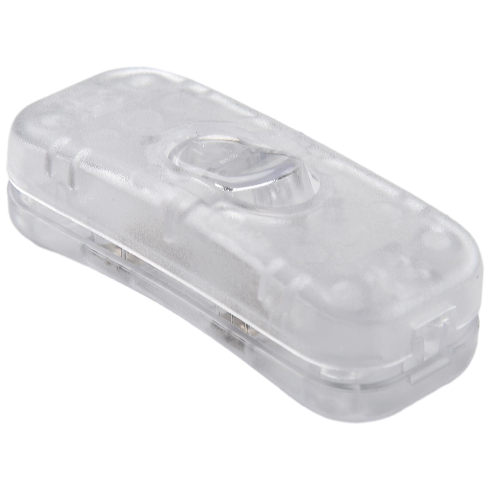 

In Line Cord Switch Rocker Switch On/Off Lamp Control 303 Push Button Switch For Desk Lamp Floor Lamp прозорий