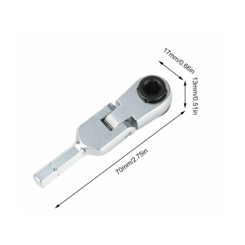 Compactly 1/4Inch Adjustable Torques Wrench Ratchet Bidirectional Spanner For 6.35mm Hex Screws Ergonomic Design Alloy