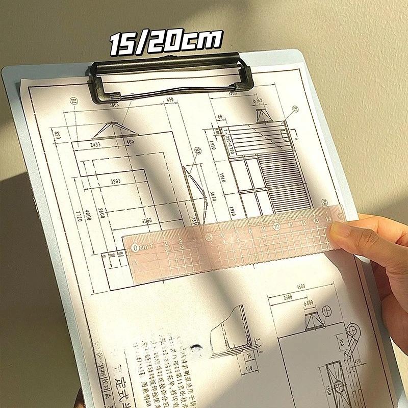 4pcs/set 20cm Straight Ruler Multi-functional Math Ruler Cute Aesthetic School Supplies Measuring Tools for Students Supplies