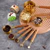 4Pcs Stainless Steel Wooden Handle Measuring Cups Spoons Baking Tools Coffee Bartending Scale Kitchen Accessories Set