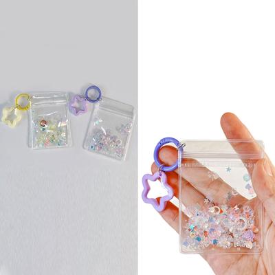 Cartoon Doll Gift Storage Bag Keychain Transparent Five-Pointed Star Pendant Toy Doll Gift Bag Children Toy Doll Storage Bag