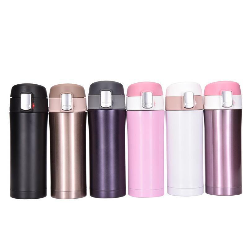 304 Stainless Steel 500ml Thermos Cup Thermal Bottle Drink Water Bottle Vacuum Flasks Drinkware Insulated Mug Solid Color