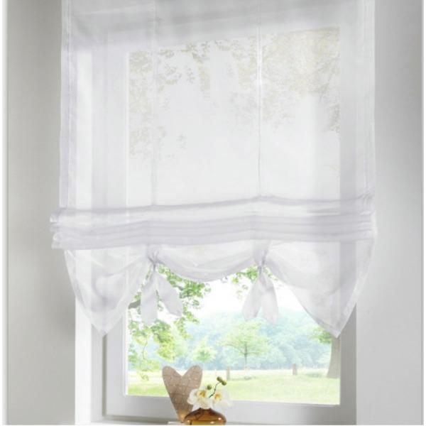 Te-24B Piercing Roman Curtain, Lifting Curtain, Kitchen Study Balcony Bay Window Curtain
