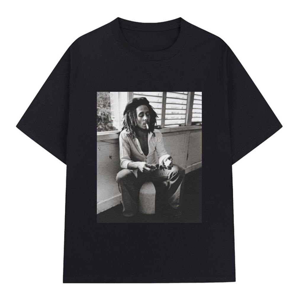 Reggae Music Originator Bob Marley T Shirt Men Vintage Gothic Tshirt Cotton Casual Oversized Short Sleeve Tshirts Streetwear