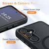 for Samsung Galaxy S24 FE Case, Matte Magnetic Phone Case with 1 Screen Protector, Support for Magsafe, Translucent Frosted Slim Shockproof